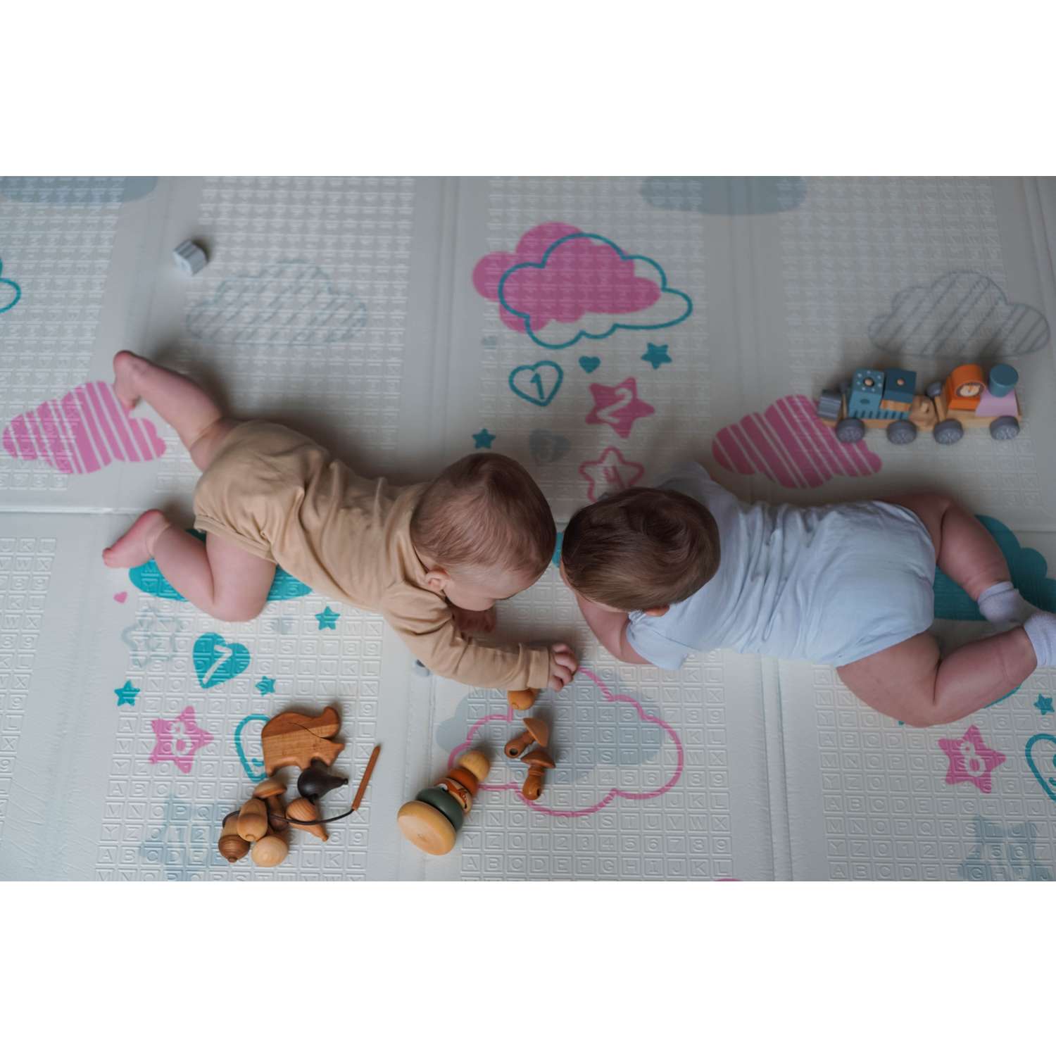 Детский коврик MIKMEL Premium развивающий двусторонний 180х200 см Небо Горы - фото 10