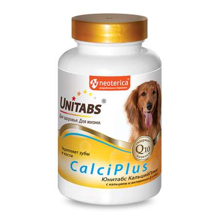 Витамины для собак Unitabs Calci Plus с Q10 100таблеток