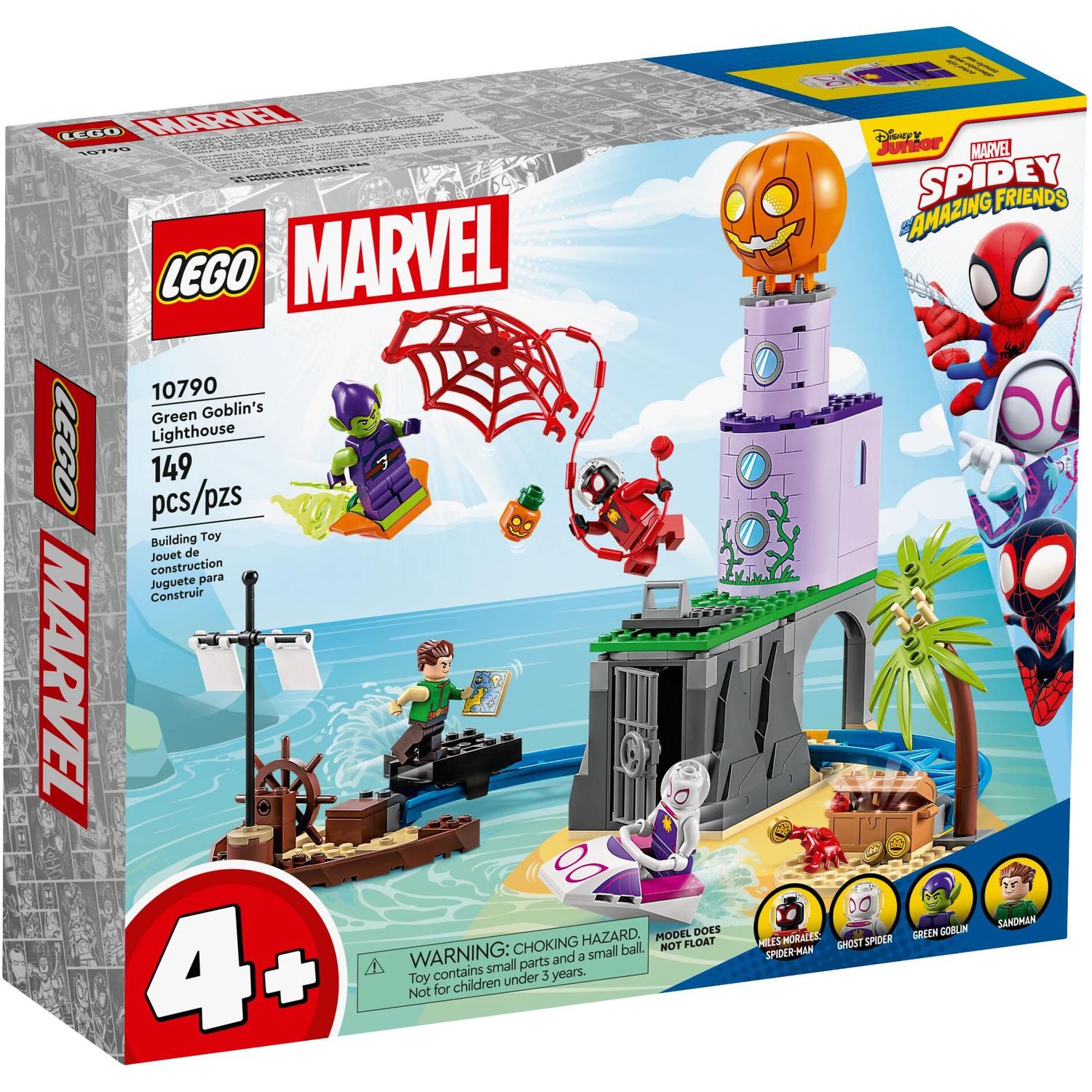 Конструктор Lego Marvel 10790 Команда Пауков на маяке Зеленого Гоблина