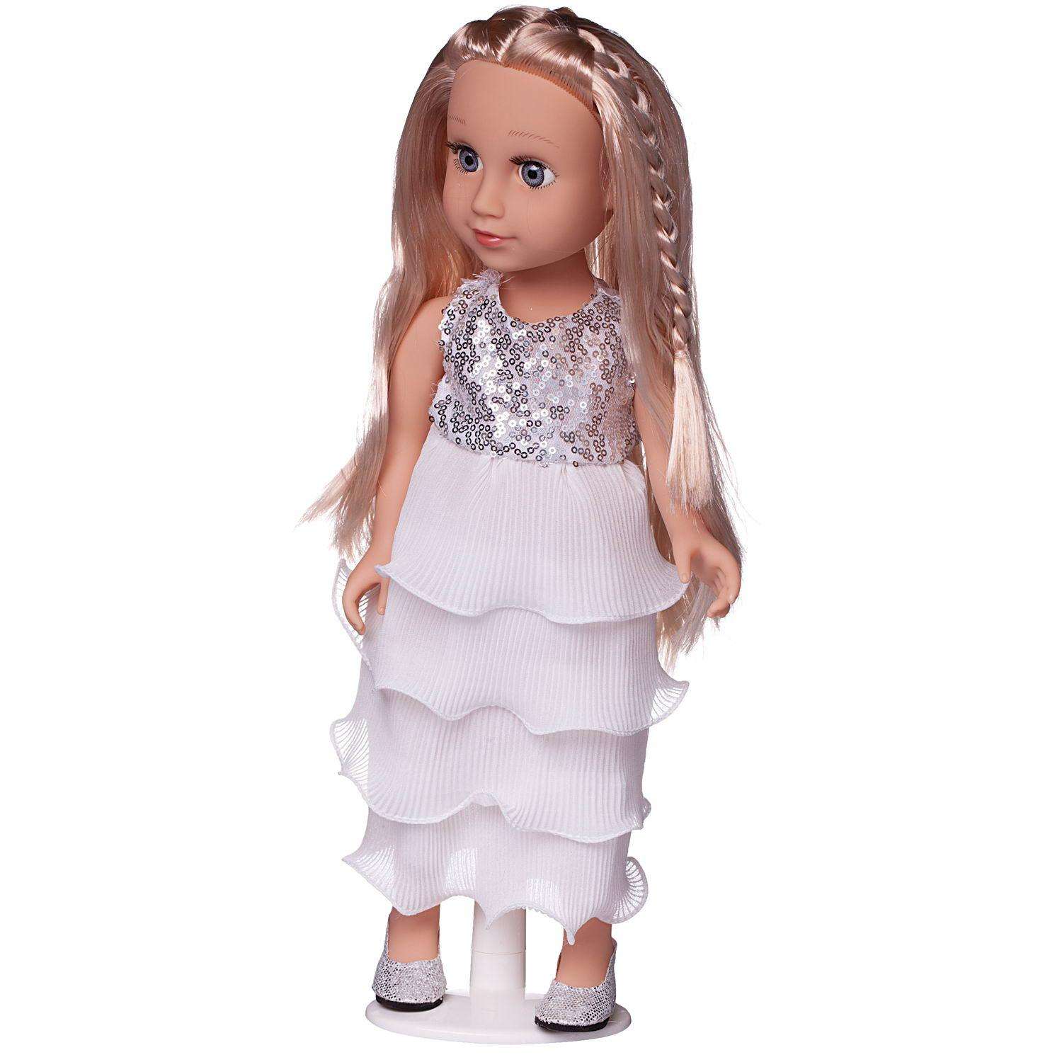 Кукла Junfa Ardana Baby в белом платье с серебристыми пайетами 45 см WJ-21816 - фото 5