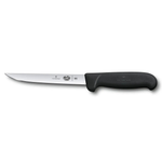 Нож кухонный Victorinox Fibrox 5.6103.15 стальной обвалочный лезвие 150 мм прямая заточка черный