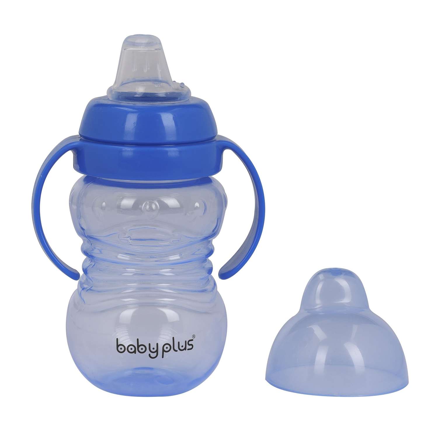 Бутылочка для кормления Baby Plus с ручками и соской BP5076-A 275 мл синяя - фото 2