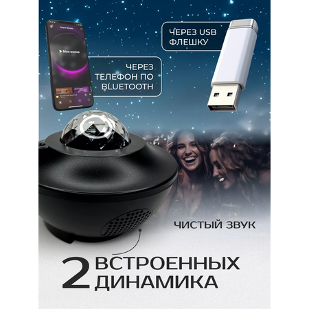 Ночник звездное небо Хевель bluetooth колонка