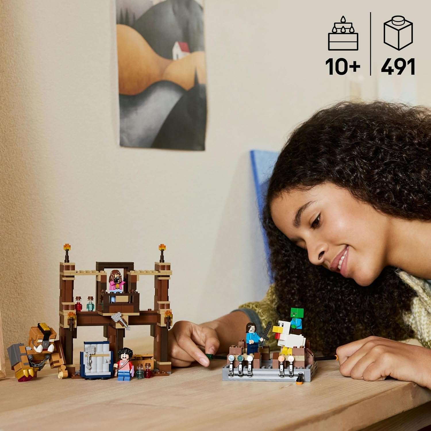 Конструктор LEGO Minecraft Лесной особняк блочный - фото 6