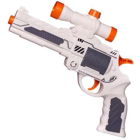 Оружие игровое Junfa пистолет с прицелом и 5 мягкими пулями с присосками