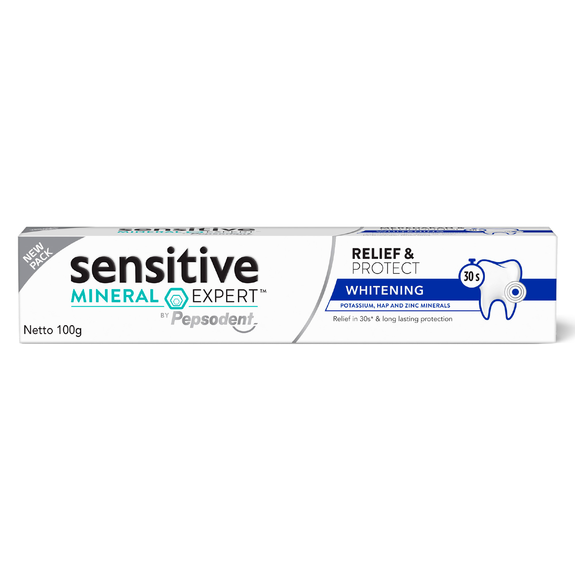 Зубная паста Pepsodent Sensitive Mineral Expert Отбеливание 100 гр - фото 1