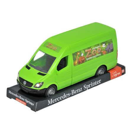 Машинка TIGRES Mercedes-Benz Sprinter грузовой зелёный на планшетке 39715