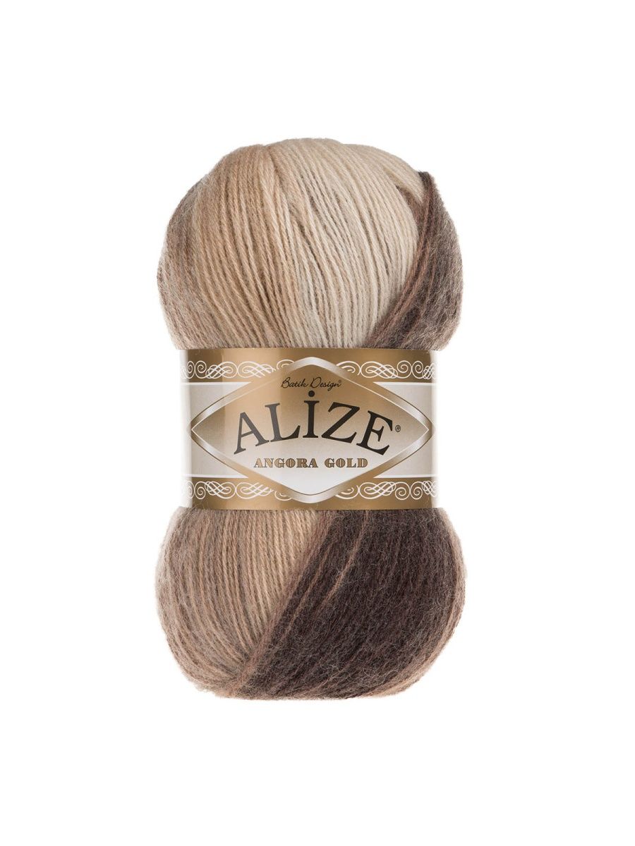 Пряжа Alize для вязания зимних вещей Angora Gold Batik 100 гр 550 м 5 мотков 6779 секционный - фото 6