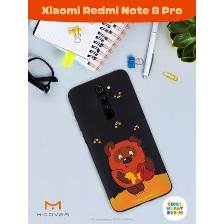 Силиконовый чехол Mcover для смартфона Xiaomi Redmi Note 8 Pro Союзмультфильм Медвежонок и мед