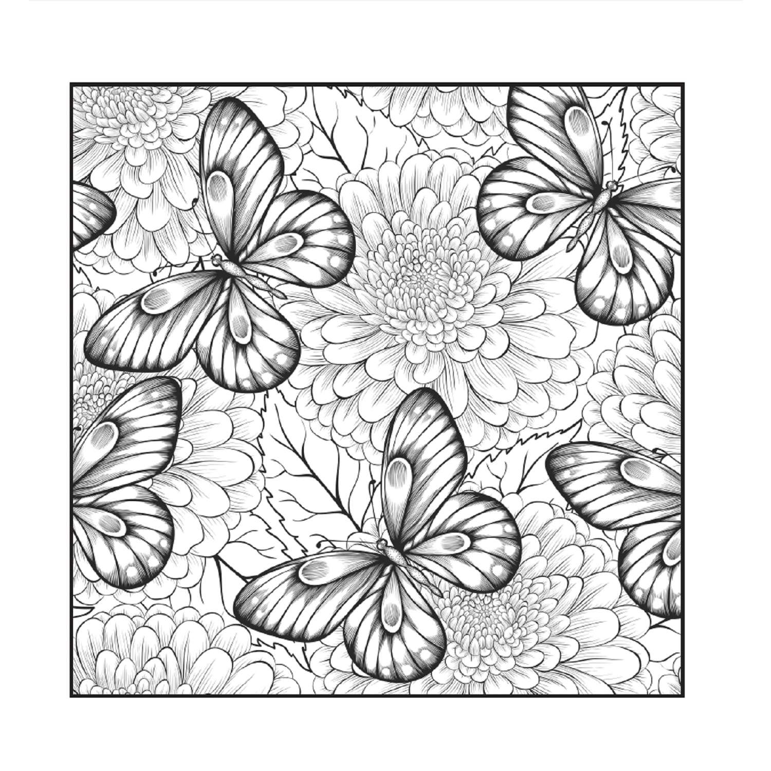 Раскраска Полет бабочки Рисунки для медитаций - фото 2