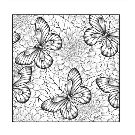 Раскраска Полет бабочки Рисунки для медитаций