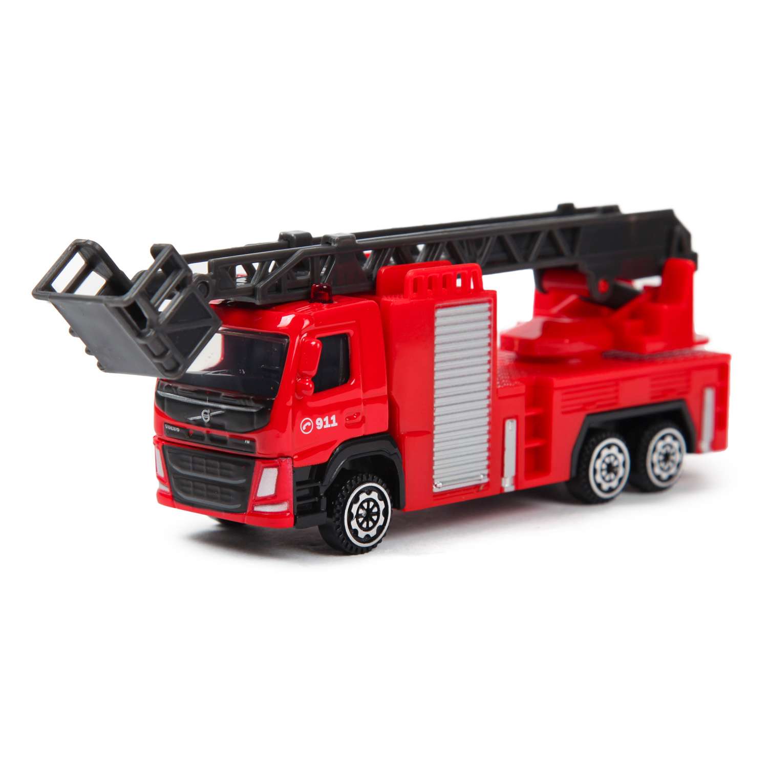 Машина MSZ 1:72 Aerial ladder fire truck Красная 37394 37394 - фото 1