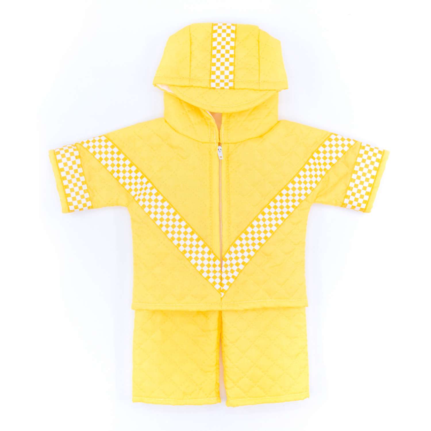 Комплект для пупса Модница 43-48 см куртка и брюки из синтепона 6112 желтый 6112желтый - фото 6