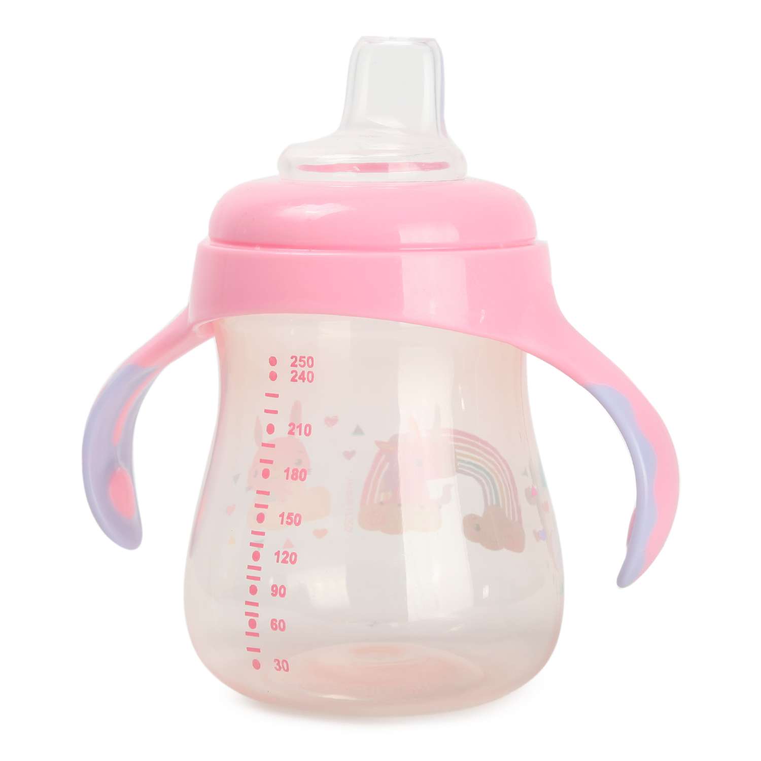 Поильник BabyGо Fisher Price c с носиком ручками 250мл Pink - фото 4