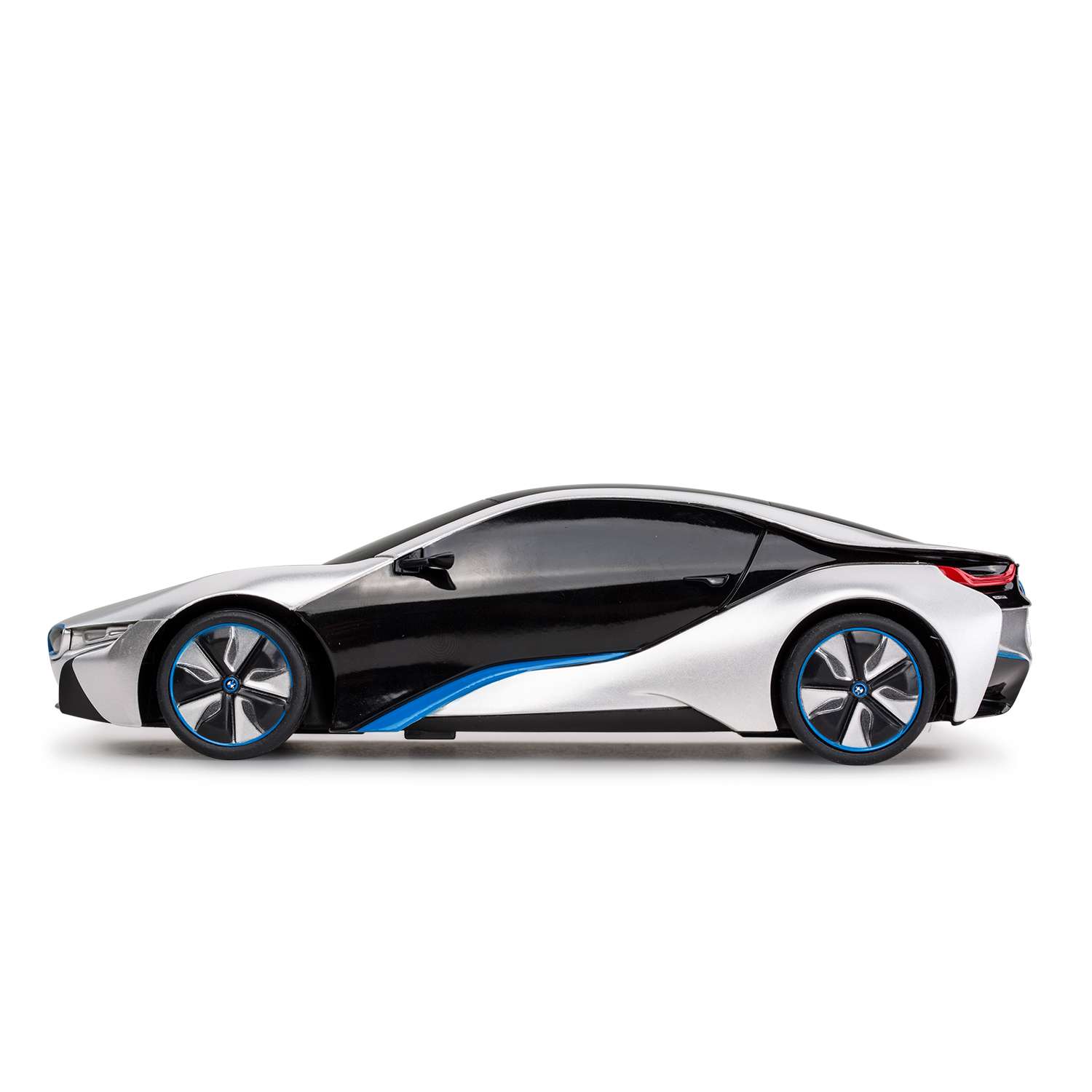 Машинка р/у Rastar BMW I8 1:24 серебряная - фото 3