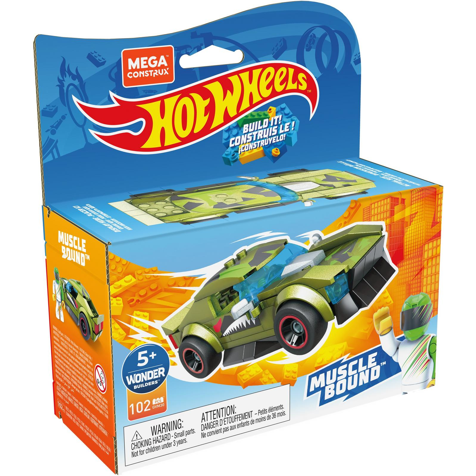 Конструктор Mega Construx Hot Wheels Машинка гоночная Масл Баунд GVM30 - фото 3