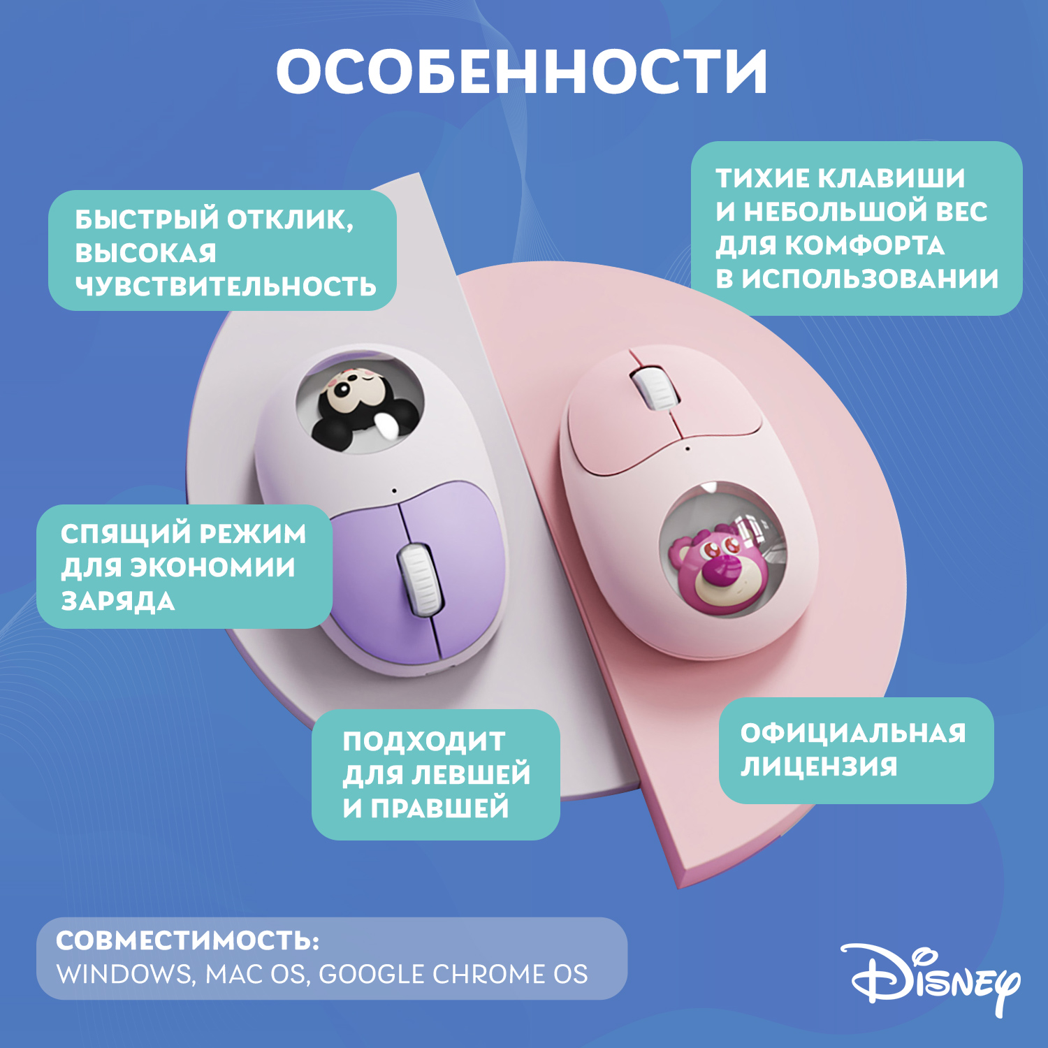 Мышь беспроводная Disney Микки Маус QS-MS02 - фото 2