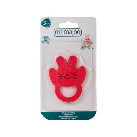 Прорезыватель Mamajoo 3+ мес красный