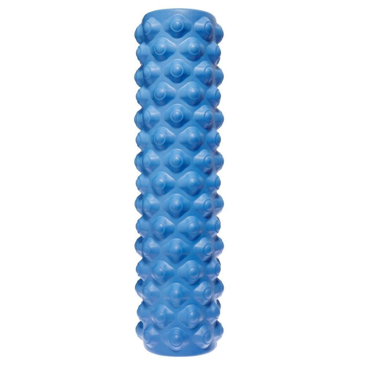 Ролик массажный STRONG BODY с шипами спортивный для фитнеса МФР йоги и пилатес 45 см х 12 см синий - фото 3