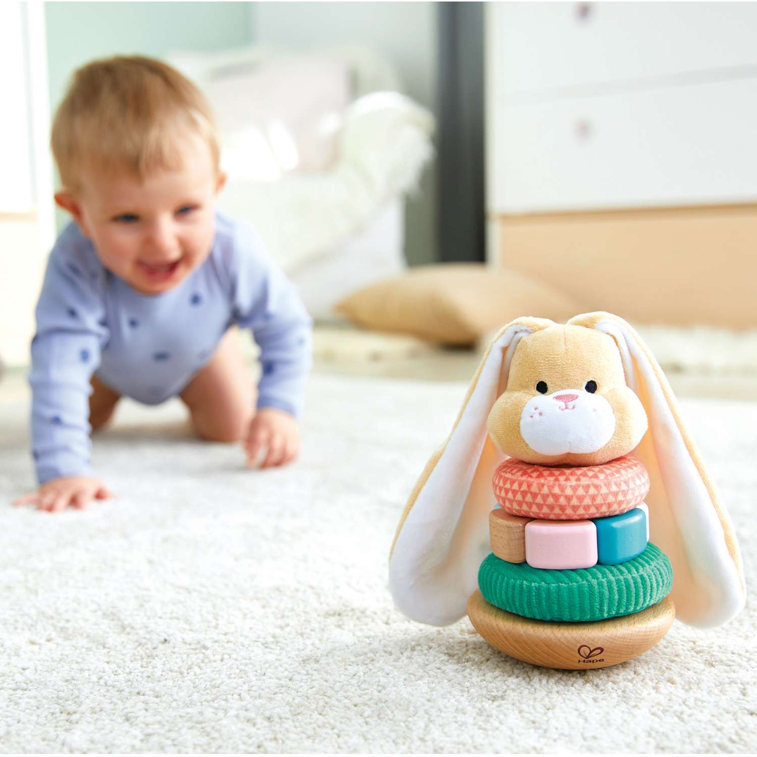 Развивающая Hape игрушка неваляшка Кролик - фото 7