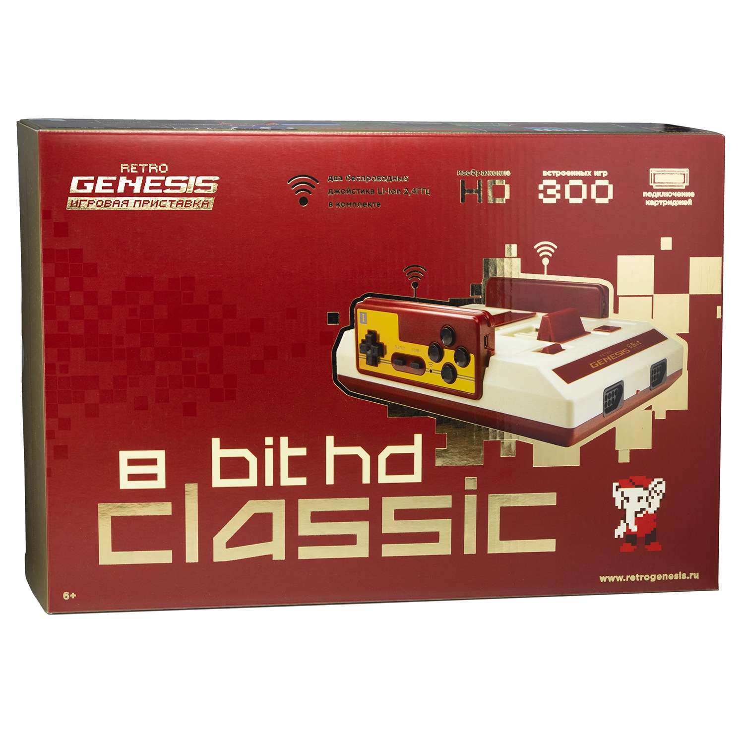 Игровая приставка для детей Retro Genesis 8 Bit HD Classic + 300 игр 2 бесп.джойстика - фото 2