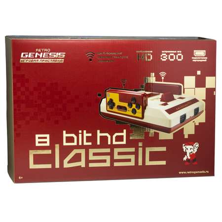 Игровая приставка для детей Retro Genesis 8 Bit HD Classic + 300 игр 2 бесп.джойстика