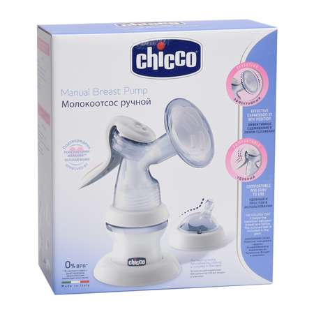 Молокоотсос ручной Chicco с бутылочкой Natural Feeling