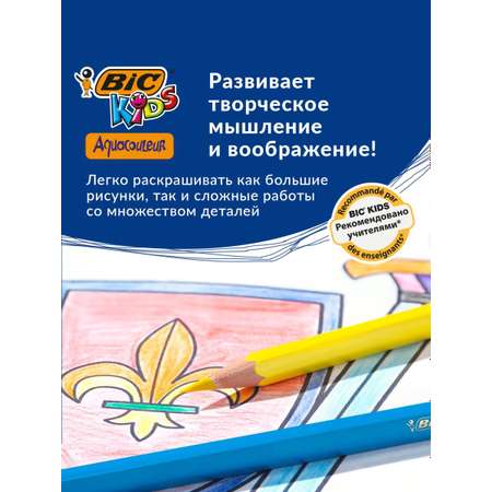 Карандаши цветные BIC Aqua 24 цветов