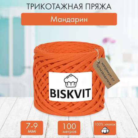 Трикотажная пряжа BISKVIT Мандарин