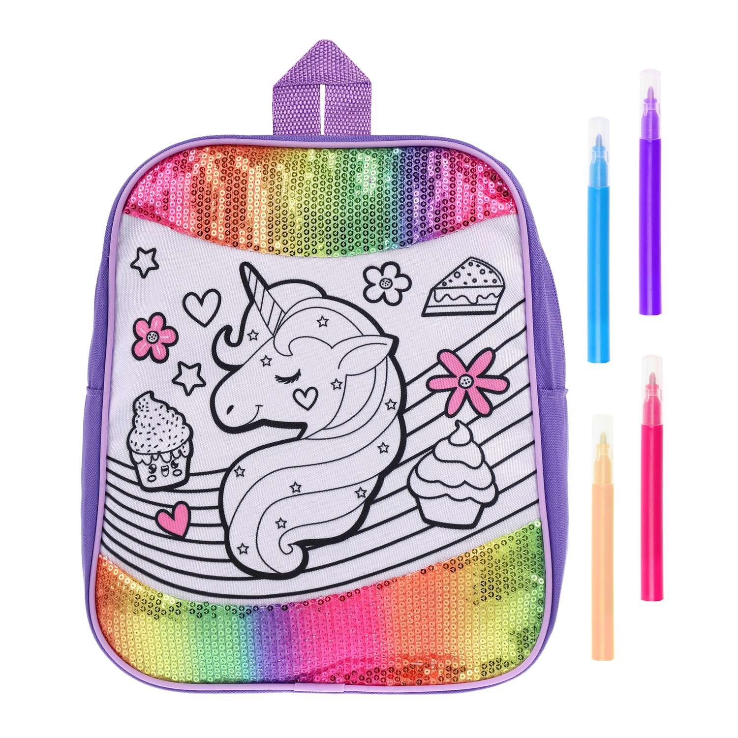 Набор для творчества Color Puppy роспись рюкзака Единорог - фото 1
