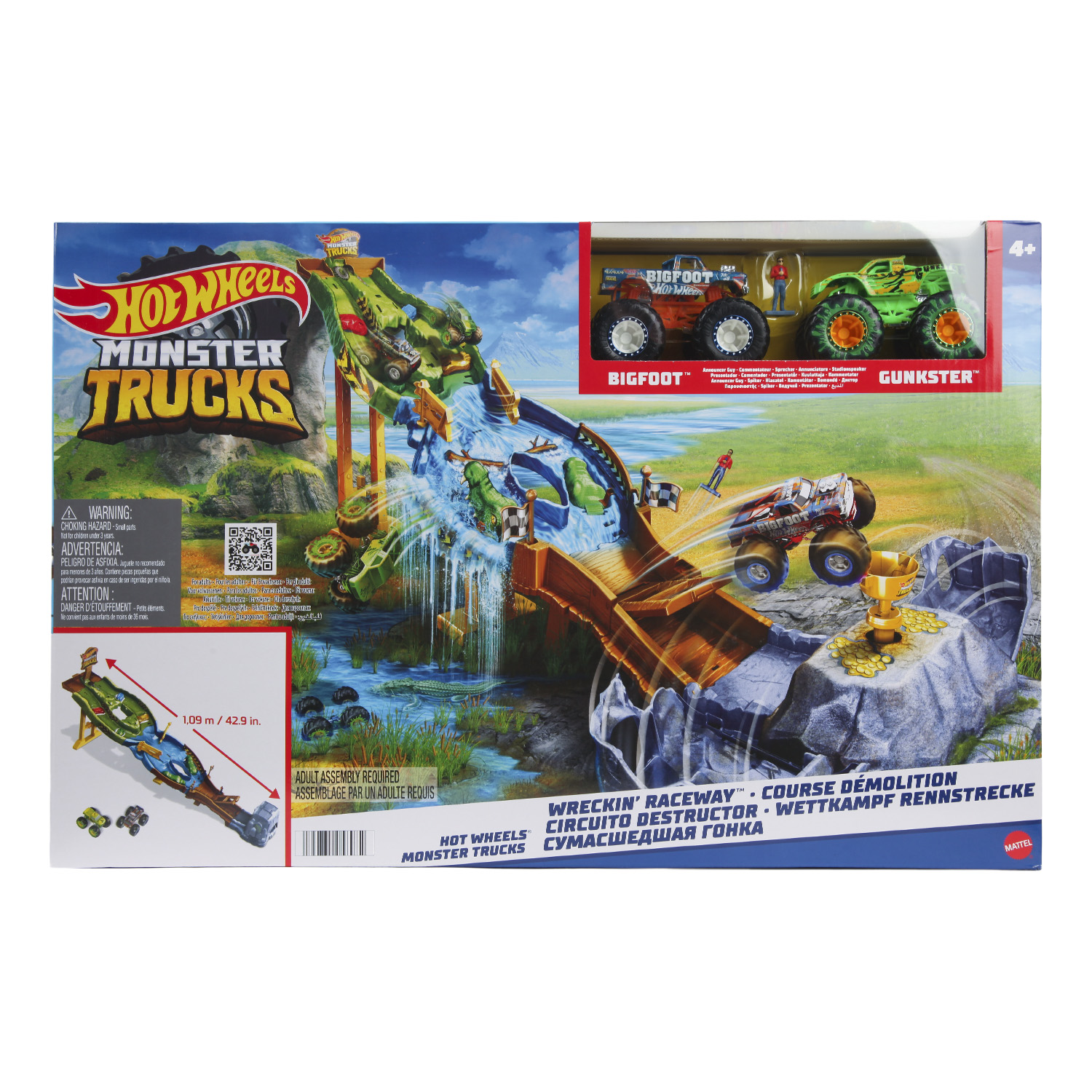 Набор игровой Hot Wheels Monster Trucks 2машинки HGV12 купить по цене 7499  ₽ в интернет-магазине Детский мир