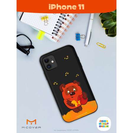 Силиконовый чехол Mcover для смартфона Apple iPhone 11 Союзмультфильм Медвежонок и мед