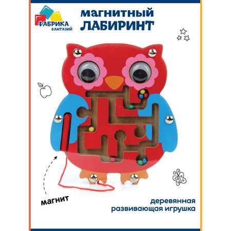 Деревянная игрушка Фабрика Фантазий Рамка лабиринт Сова