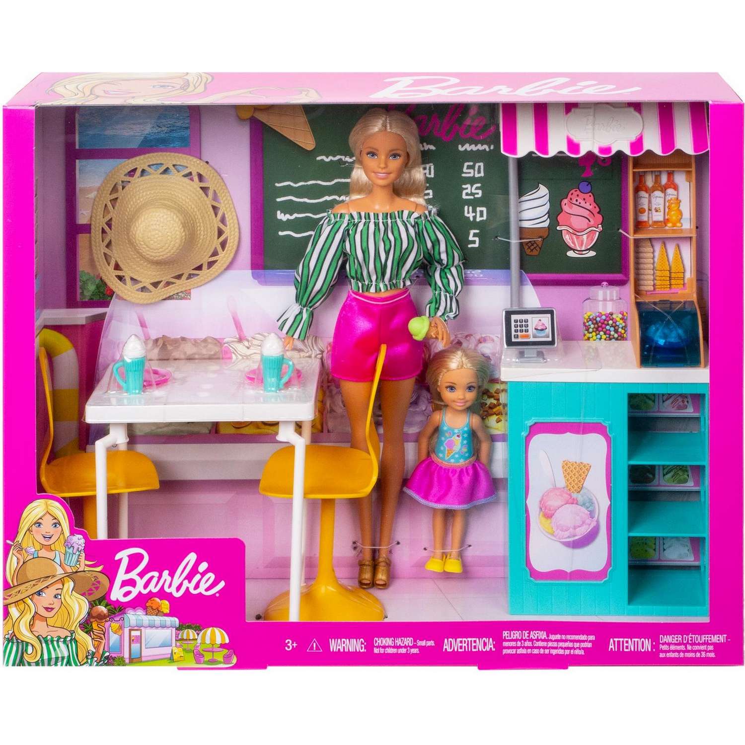 Набор игровой Barbie Магазин Кафе-мороженое с куклами GBK87 GBK87 - фото 2