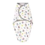 Конверт для пеленания Summer Infant SwaddleMe Слоники Бегемотики на липучке SM Серый