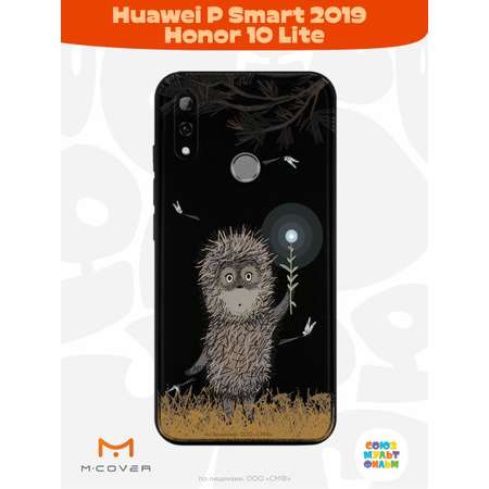 Силиконовый чехол Mcover для смартфона Huawei P Smart 2019 Honor 10 Lite Союзмультфильм Ежик в тумане и фонарик