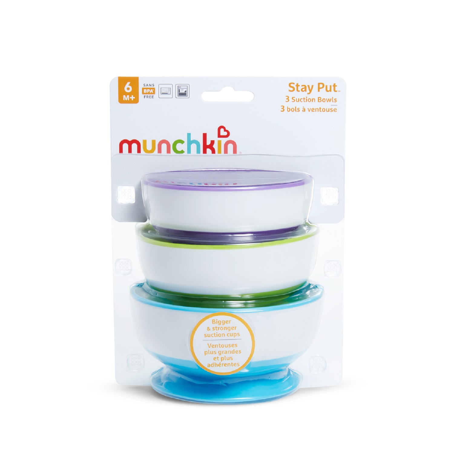 Тарелки-миски Munchkin Stay Put на присосках 3шт 51750 - фото 8