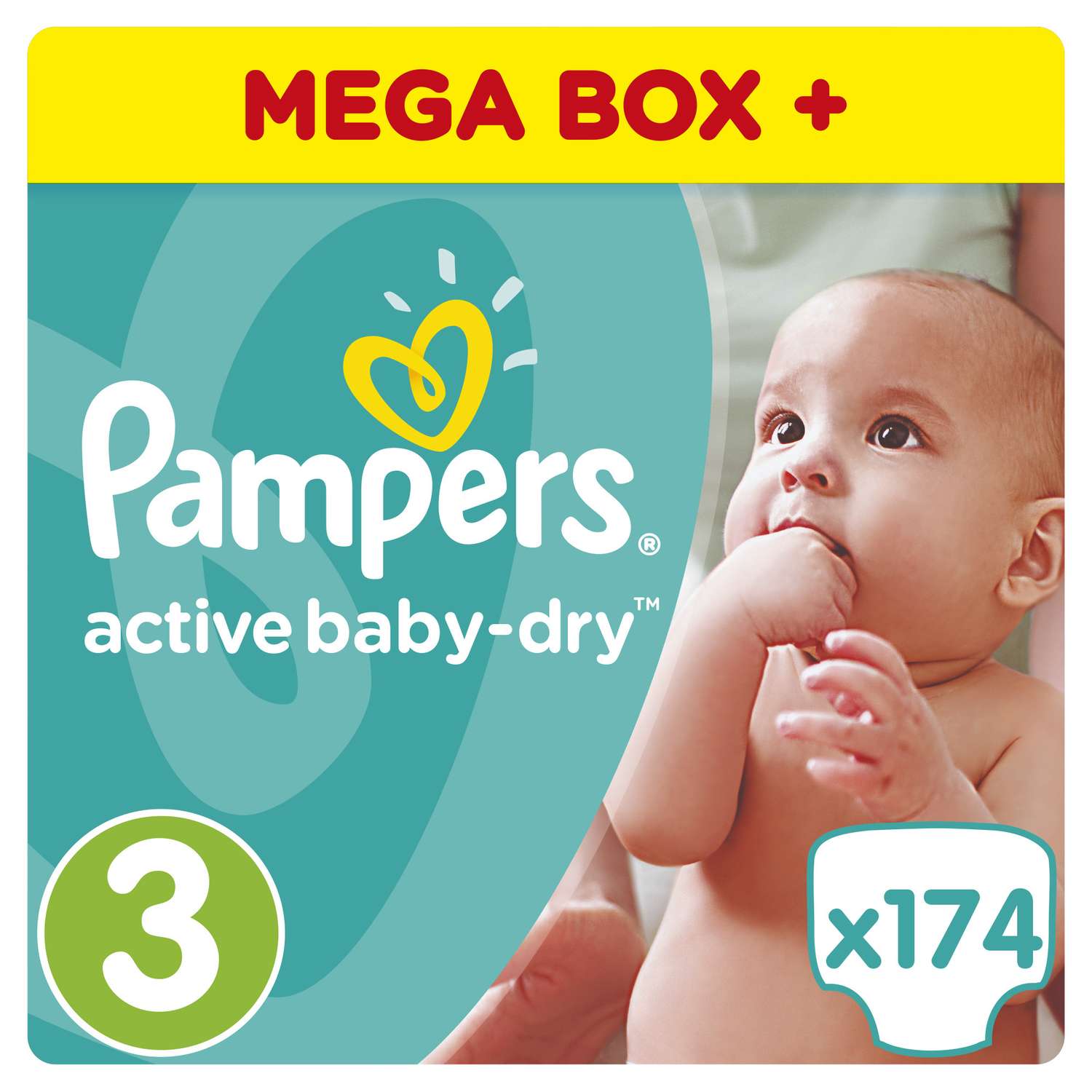 Подгузники Pampers Active Baby Мега+ 5-9кг 174шт - фото 1