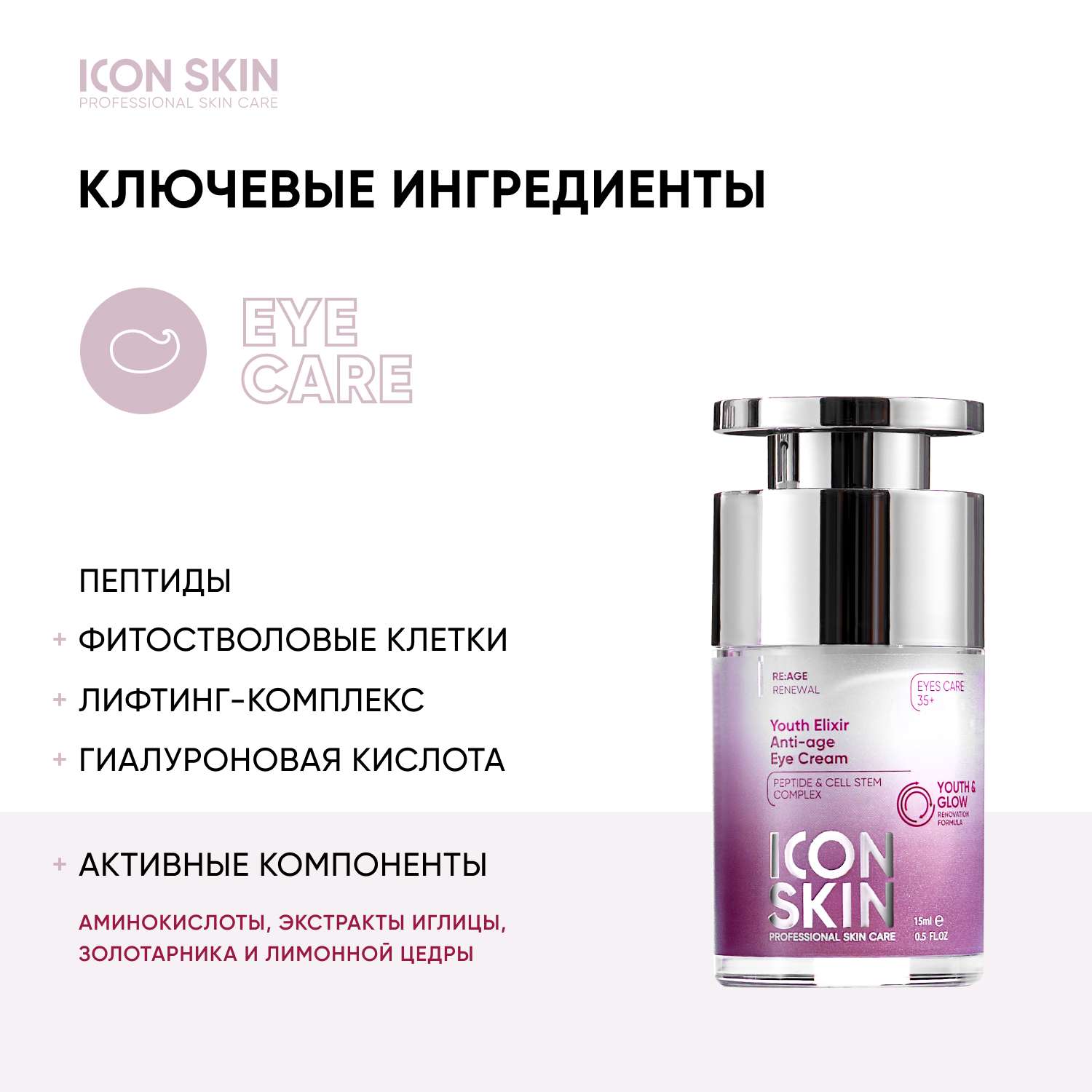 Крем для кожи вокруг глаз ICON SKIN Youth Elixir - фото 5