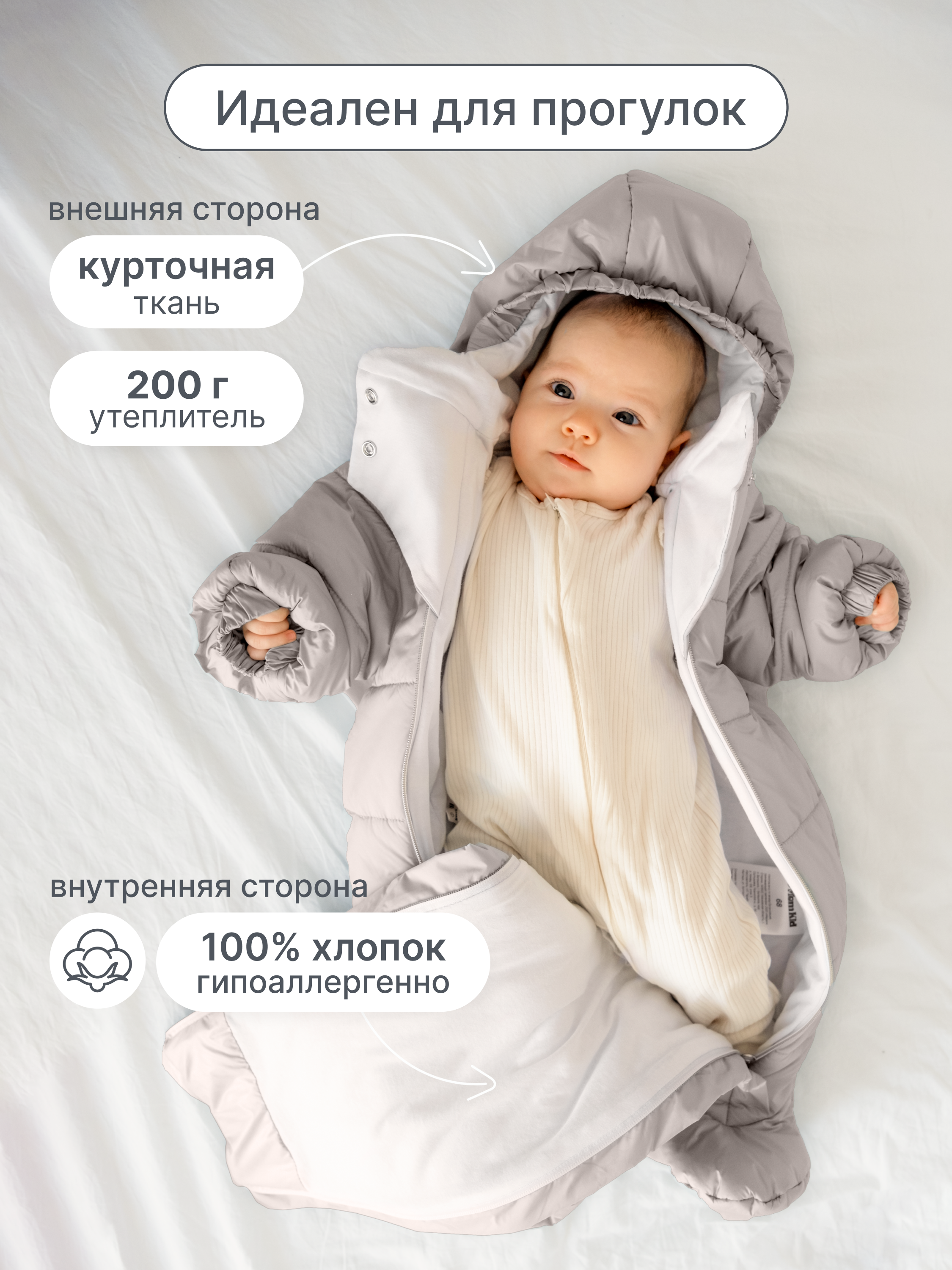 Комбинезон демисезонный MomKid Tiny-LG - фото 3