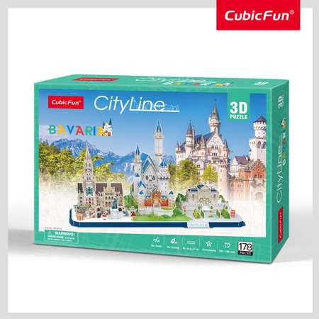 3D Пазл CubicFun Бавария CityLine 178 деталей