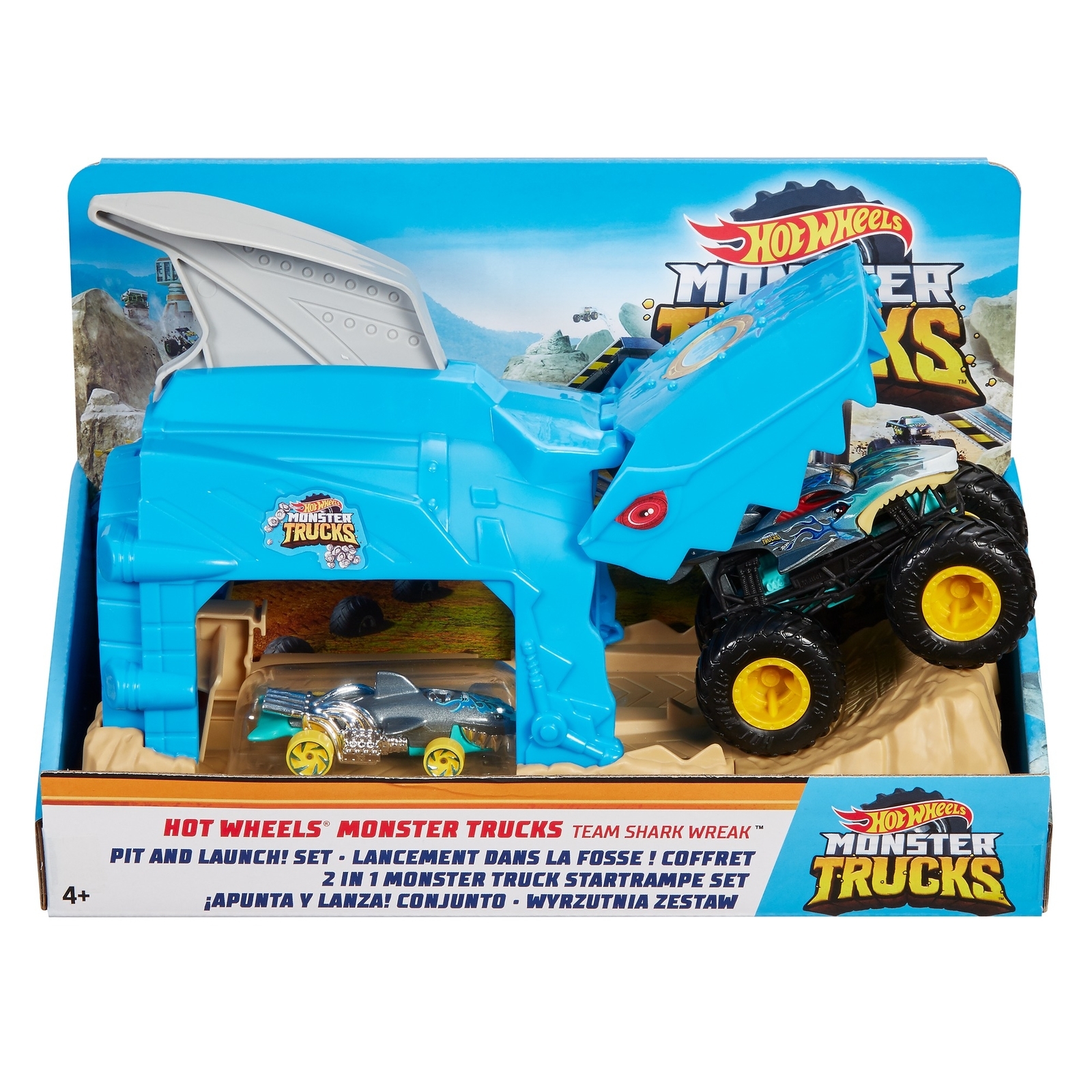 Набор игровой Hot Wheels Монстр-Трак Пусковой гараж Шарк Рик GKY03 купить  по цене 1799 ₽ в интернет-магазине Детский мир