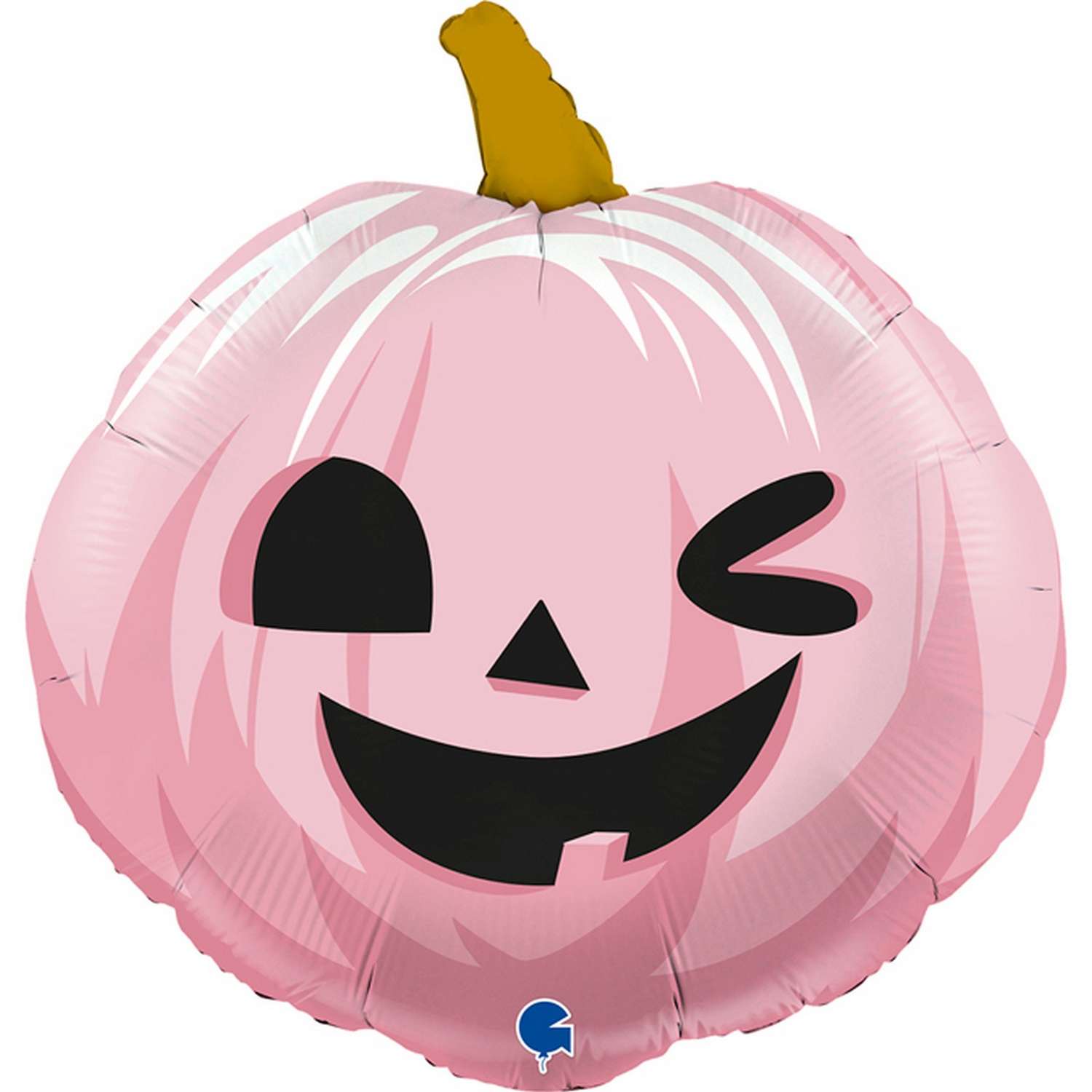 Шар фольгированный GRABO 22 дм «Тыква на Хэллоуин» фигура цвет розовый - фото 1