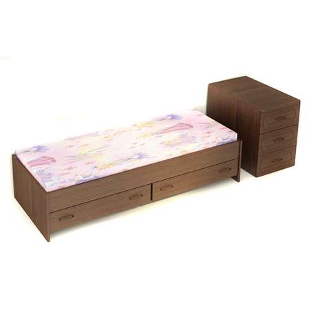 Детская кроватка Алмаз-Мебель КТ-2 прямоугольная, без маятника (орех)
