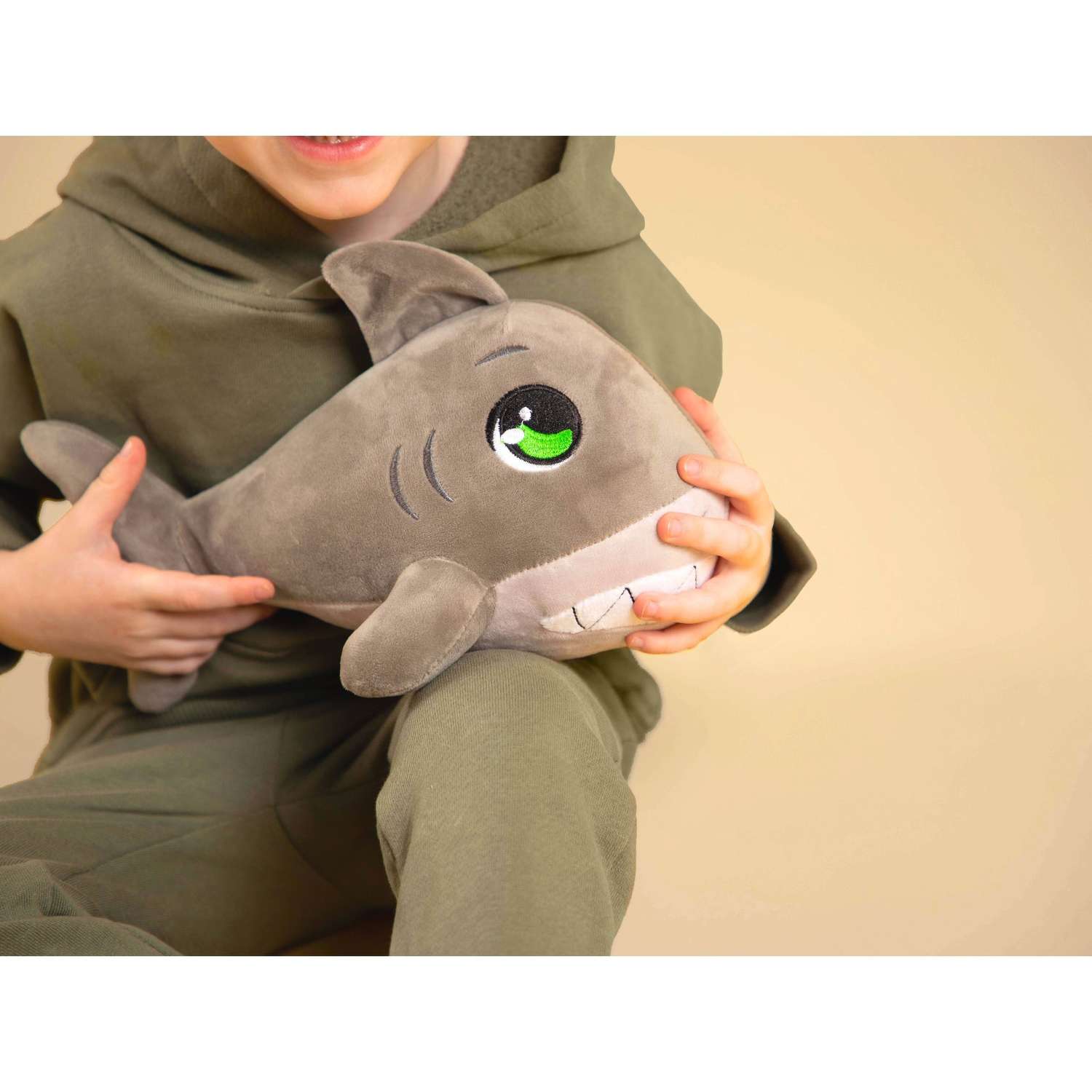 Мягкая игрушка Milo Toys «Акула» цвет серый - фото 10