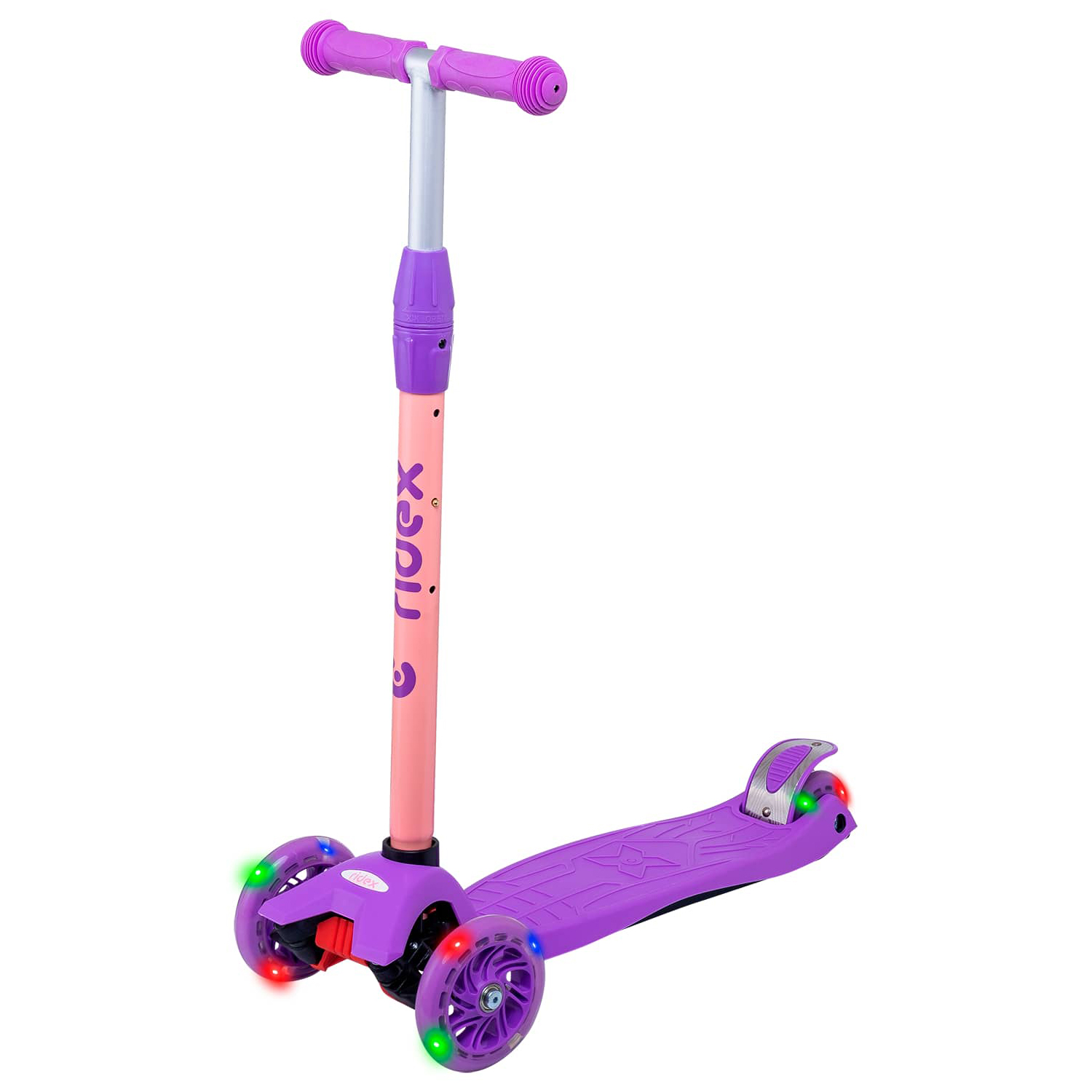 Самокат RIDEX трехколесный 3 wheels scooter Kiko 120/80 pink/violet - фото 1