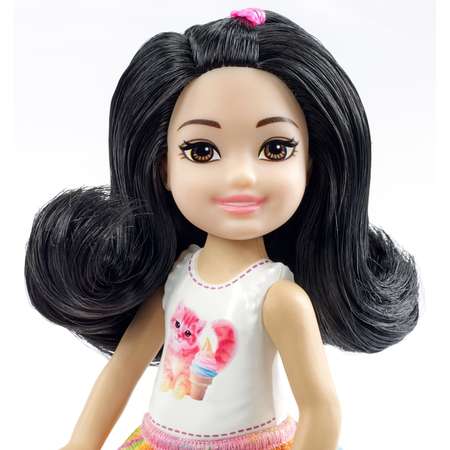 Кукла Barbie Челси Шатенка в топе с котенком FXG77