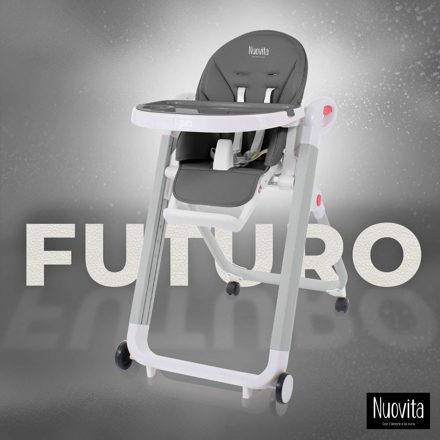 Стульчик для кормления Nuovita Futuro Bianco Темно-серый - фото 2