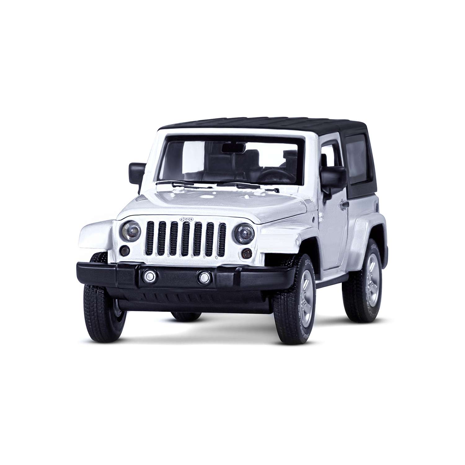 Машинка металлическая АВТОпанорама 1:32 Jeep Wrangler белый инерционная JB1251520 - фото 9