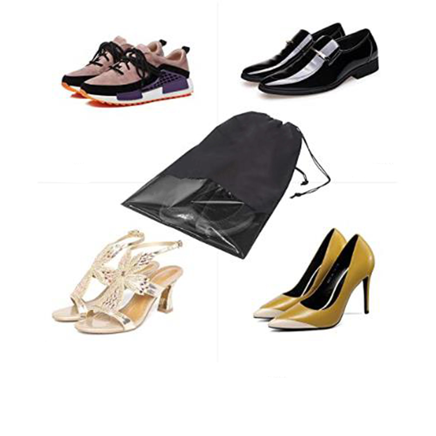 Мешок для обуви Homsu и вещей большой Premium Black - фото 6